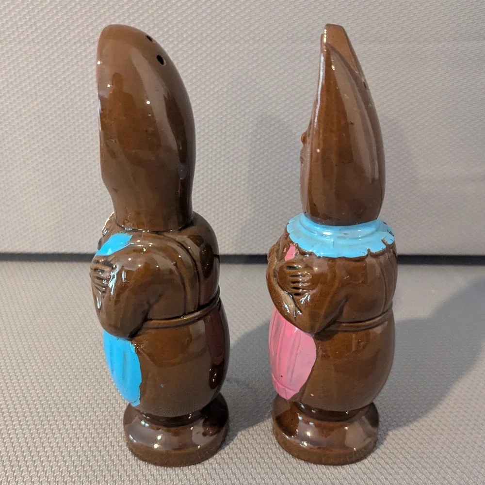 Vintage Anthropomorphic Spoon and Fork Salt and Pepper Shakers Set Large Japan